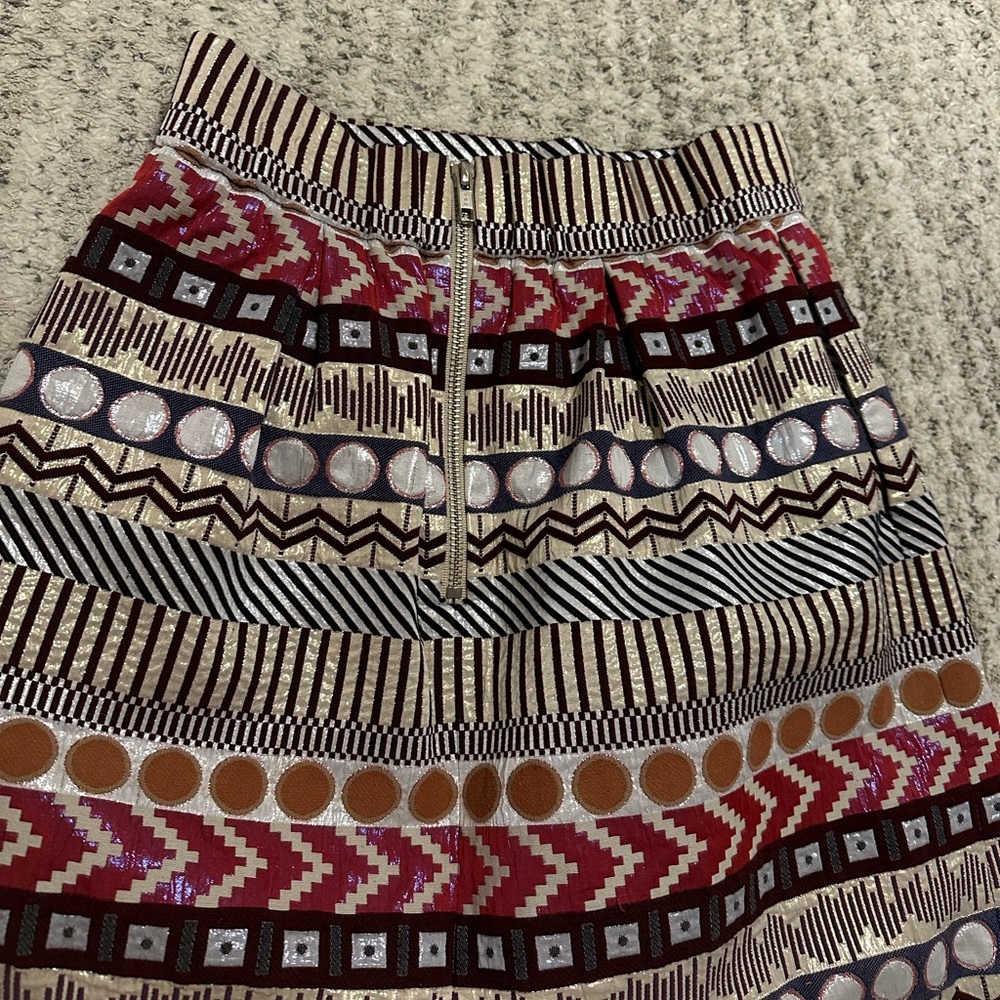 Anthropologie Glistened Geo Mini Skirt by Nomad Morgan Carter 💞 - Picture 5 of 7
